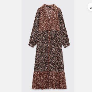 Zara - Floral Print shirt dress